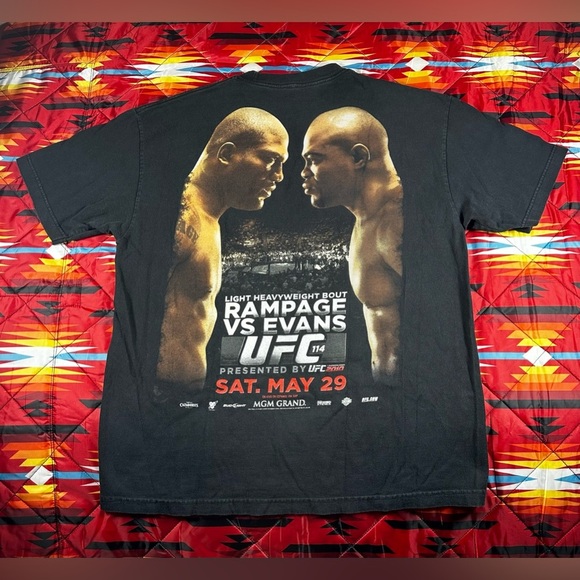 UFC 114 Rampage VS Evans Promo T Shirt Graphic Black Men’s XL MMA Ju Jitsu Sport - Picture 5 of 6